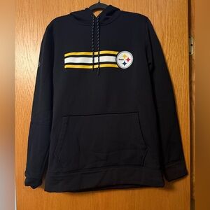 Under Armour Black Hoodie with Yellow and White Stripes